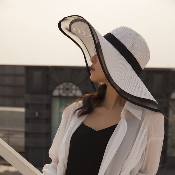 wide brim hats summer cool breathable korean fashion big cute beautiful sun hat protection sunscreen outdoor women beach straw, Blue;gray
wide brim hats summer cool breathable korean fashion big cute beautiful sun hat protection sunscreen outdoor women beach straw, Blue;gray