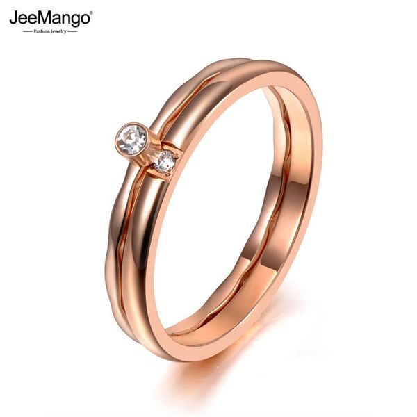 jeemango trendy titanium stainless steel 2 in 1 cz crystal ring jewelry rose gold wedding engagement rings for women jr19147, Slivery;golden
jeemango trendy titanium stainless steel 2 in 1 cz crystal ring jewelry rose gold wedding engagement rings for women jr19147, Slivery;golden