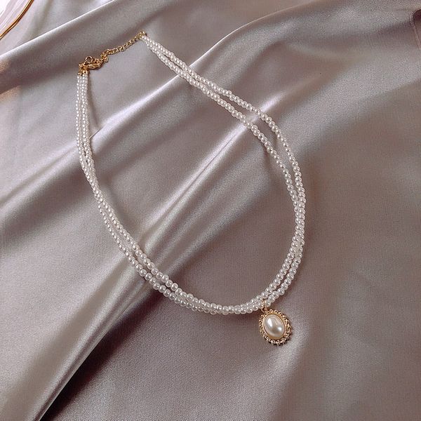 2020 new women's pearl necklace clavicle chain fashion necklace alloy inlaid jewelry collier coquillage, Silver
2020 new women's pearl necklace clavicle chain fashion necklace alloy inlaid jewelry collier coquillage, Silver