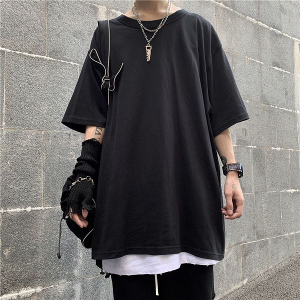 summer t shirt men's fashion solid color casual short-sleeved t-shirt men streetwear wild loose hip-hop tshirt mens, White;black
summer t shirt men's fashion solid color casual short-sleeved t-shirt men streetwear wild loose hip-hop tshirt mens, White;black