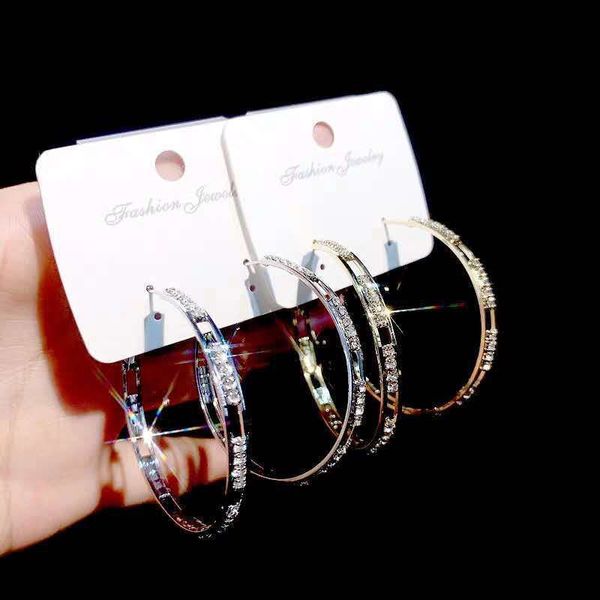 hoop & huggie luxury personality crystal round circles earrings for women gold/silver color fashion jewelry accessories female yea471, Golden;silver
hoop & huggie luxury personality crystal round circles earrings for women gold/silver color fashion jewelry accessories female yea471, Golden;silver