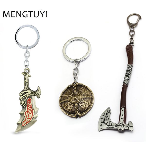 keychains j store god of war 4 kratos cratos leviathan axe bladesofchaos shield model llaveros key chain game fans collection, Silver 
keychains j store god of war 4 kratos cratos leviathan axe bladesofchaos shield model llaveros key chain game fans collection, Silver