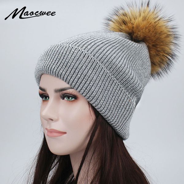 beanie/skull caps knitted shiny silver line hat for women real raccoon fur pompom thick warm women's girl's winter beanies skullie, Blue;gray
beanie/skull caps knitted shiny silver line hat for women real raccoon fur pompom thick warm women's girl's winter beanies skullie, Blue;gray