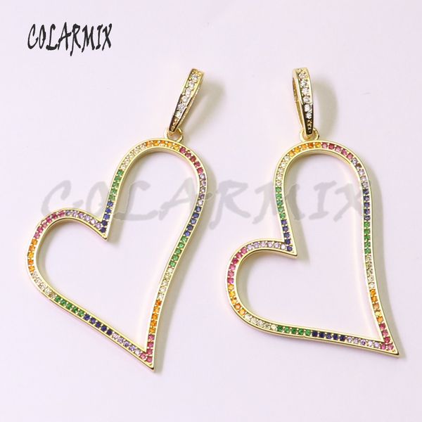 6pcs fashion heart necklace rainbow zircon pendants necklace trendy crystal jewelry gift jewelry for women 50863, Silver
6pcs fashion heart necklace rainbow zircon pendants necklace trendy crystal jewelry gift jewelry for women 50863, Silver