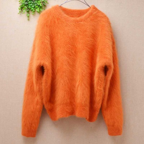 female women winter hairy fluffy mink cashmere long batwing sleeves loose short crop pullover angora fur jumper sweater pull, White;black
female women winter hairy fluffy mink cashmere long batwing sleeves loose short crop pullover angora fur jumper sweater pull, White;black