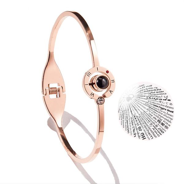 2020 fashion charm stainless steel 100 languages you bracelet for women rose gold wedding crystal bracelet bangles gift for wife, Black
2020 fashion charm stainless steel 100 languages you bracelet for women rose gold wedding crystal bracelet bangles gift for wife, Black