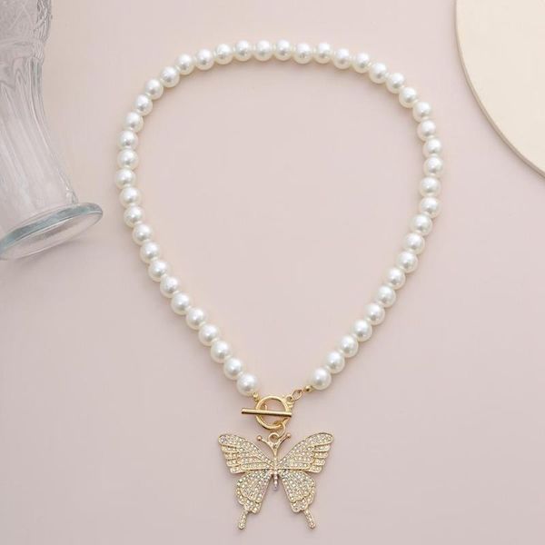 2020 crystal ab butterfly pendant necklaces for women hiphop rock fashion simulated pearl lasso chain party jewelry gift, Silver
2020 crystal ab butterfly pendant necklaces for women hiphop rock fashion simulated pearl lasso chain party jewelry gift, Silver