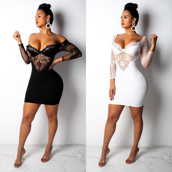 neck long sleeve backless bodycon dresses new arrival womens clothing 20ss women designer dresses fashion perspective lace v, White;black
neck long sleeve backless bodycon dresses new arrival womens clothing 20ss women designer dresses fashion perspective lace v, White;black