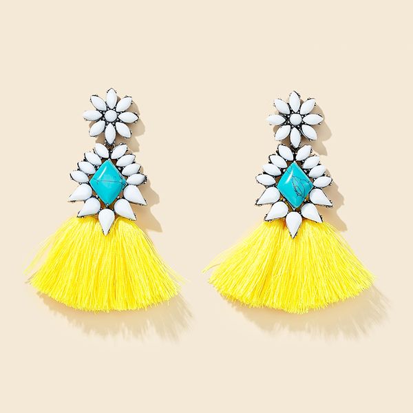 trendy yellow flower tassel earring for women fashion glass gem rhinestone earring brincos jewelry accessories 14781, Golden;silver
trendy yellow flower tassel earring for women fashion glass gem rhinestone earring brincos jewelry accessories 14781, Golden;silver