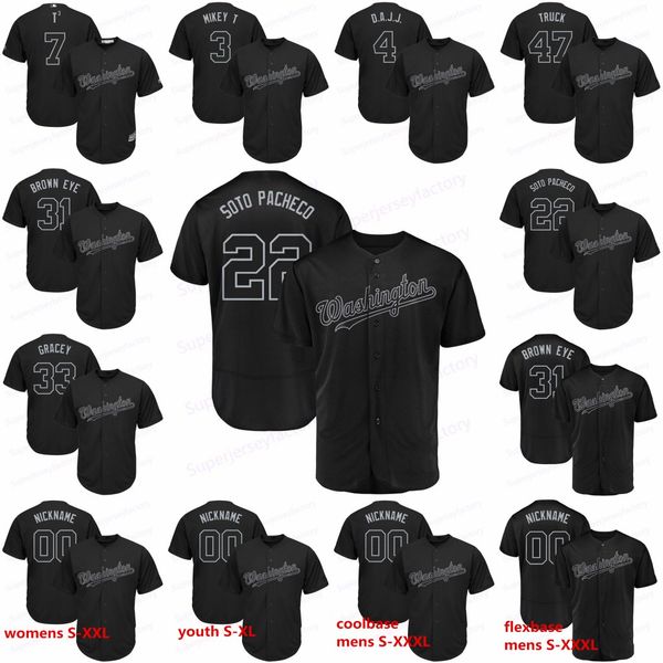22 juan soto soto pacheco 2019 players weekend jersey 31 max scherzer brown eye 47 howie kendrick truck 63 sean dooli baseball jersey, Blue;black
22 juan soto soto pacheco 2019 players weekend jersey 31 max scherzer brown eye 47 howie kendrick truck 63 sean dooli baseball jersey, Blue;black