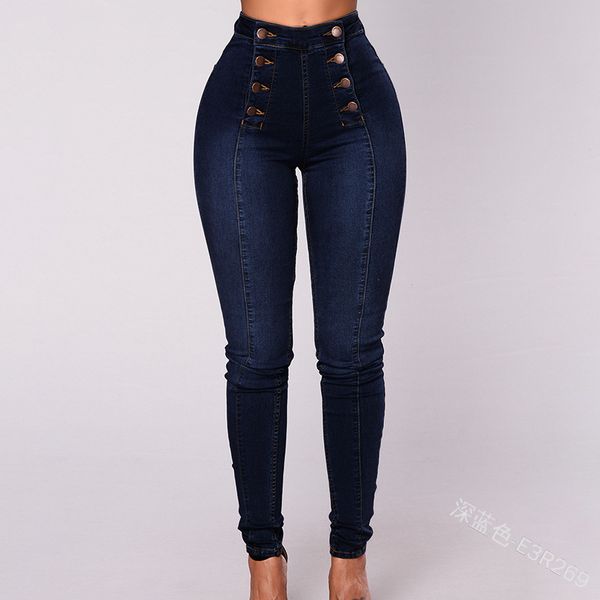 women's jeans wepbel casual button summer women pants trousers fashion pencil high waist skinny, Blue
women's jeans wepbel casual button summer women pants trousers fashion pencil high waist skinny, Blue