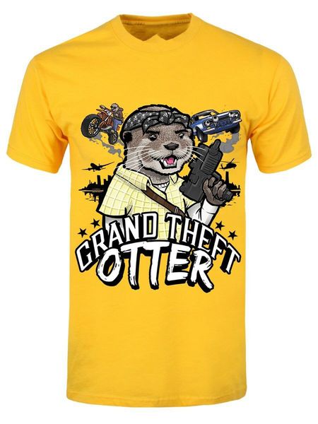 gand theft otter t - shirt homme jaune harajuku fashion classic tee shirt
gand theft otter t - shirt homme jaune harajuku fashion classic tee shirt