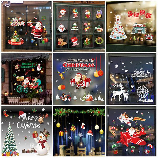 merry christmas stickers snowflake window decals white snowflakes santa claus deer snowman 50*70cm christmas motif ornaments
merry christmas stickers snowflake window decals white snowflakes santa claus deer snowman 50*70cm christmas motif ornaments