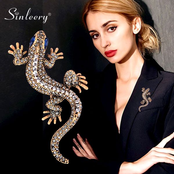 sinleery unique gecko brooch rose antique gold silver color inlay crystal blue zircon eyes brooches for women jewelry xz122 ssc, Gray
sinleery unique gecko brooch rose antique gold silver color inlay crystal blue zircon eyes brooches for women jewelry xz122 ssc, Gray