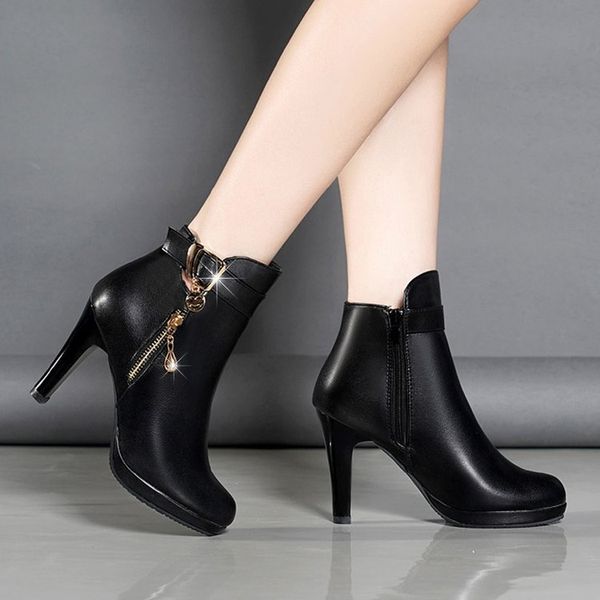 зимние женщины на высоких каблуках ботинок женщин pu кожа остроконечных toe zip черного теплых лодыжек снег сапоги обувь mujer, Black
зимние женщины на высоких каблуках ботинок женщин pu кожа остроконечных toe zip черного теплых лодыжек снег сапоги обувь mujer, Black