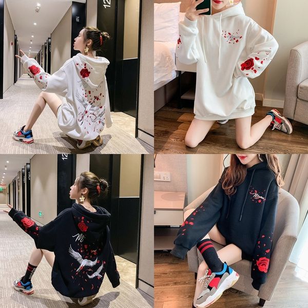 2020 осенью и зимой новое пальто sweaterembroidered sweaterkorean стиля свободного вышитые с длинными рукавами с капюшоном свитер женщины ин, Black
2020 осенью и зимой новое пальто sweaterembroidered sweaterkorean стиля свободного вышитые с длинными рукавами с капюшоном свитер женщины ин, Black