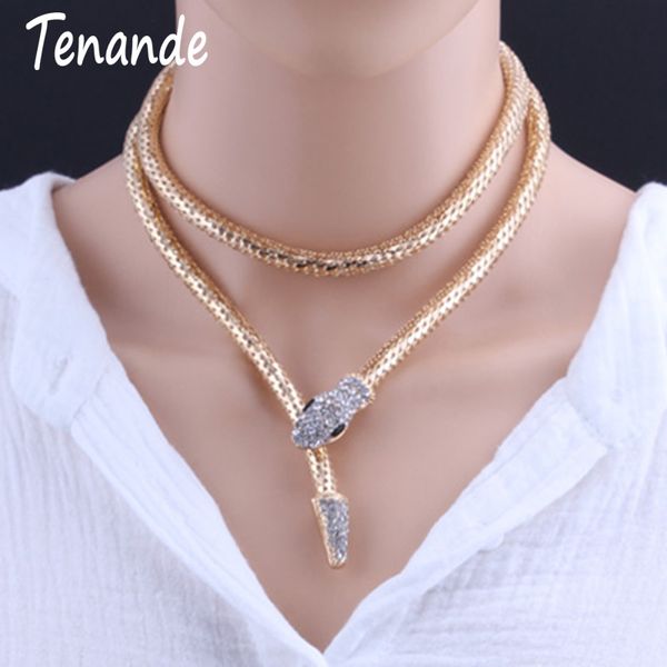 tenande jewelry joias steampunk snake head necklaces for women hyperbole gold color snake chain necklaces & pendants colar mujer, Golden;silver
tenande jewelry joias steampunk snake head necklaces for women hyperbole gold color snake chain necklaces & pendants colar mujer, Golden;silver