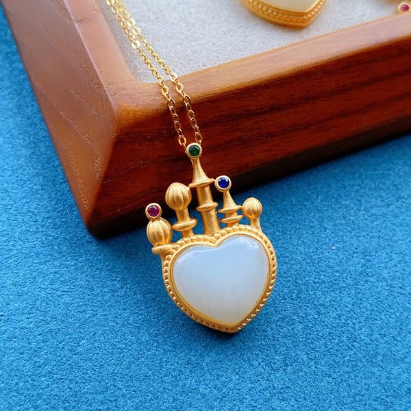 pendant necklaces fairy tale castle high-quality natural semi-precious stone s925 silvering lucky charms necklace jewelry, Silver
pendant necklaces fairy tale castle high-quality natural semi-precious stone s925 silvering lucky charms necklace jewelry, Silver