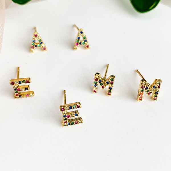 dangle & chandelier zircon single 26 letter stud earrings gold color copper crystal jewelry for women christmas present, Silver
dangle & chandelier zircon single 26 letter stud earrings gold color copper crystal jewelry for women christmas present, Silver