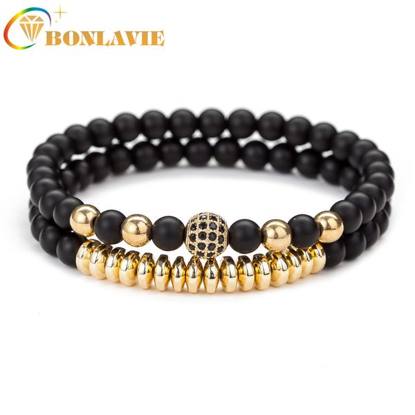 6mm beads natural frosted stone bracelet set 2pcs micro inlay cubic zirconia elastic wristband vintage men's bracelet pulseras, Black
6mm beads natural frosted stone bracelet set 2pcs micro inlay cubic zirconia elastic wristband vintage men's bracelet pulseras, Black