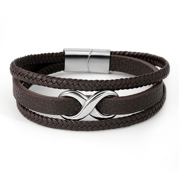 charm bracelets fashion infinity x leather bracelet multilayer braied rope wrap for men clasp wristband handmade jewel, Golden;silver
charm bracelets fashion infinity x leather bracelet multilayer braied rope wrap for men clasp wristband handmade jewel, Golden;silver