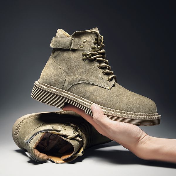 boots men winter suede leather ankle fashion outdoor lace up high sneakers shoes motorcycle footwear s5, Black
boots men winter suede leather ankle fashion outdoor lace up high sneakers shoes motorcycle footwear s5, Black
