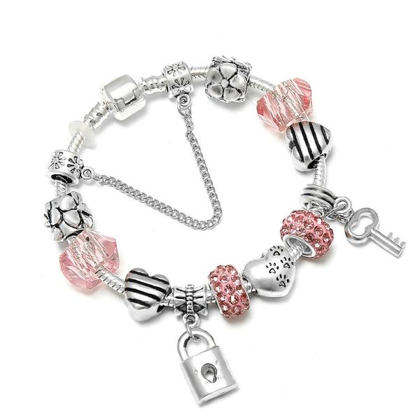 romantic love diy charm bracelet love heart key and lock brand bracelet for women jewelry christmas new year's gift, Red;blue
romantic love diy charm bracelet love heart key and lock brand bracelet for women jewelry christmas new year's gift, Red;blue