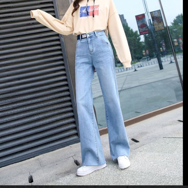 women's jeans 2021 autumn and winter high waist wide leg plus long paragraph sense of large size loose, Blue
women's jeans 2021 autumn and winter high waist wide leg plus long paragraph sense of large size loose, Blue