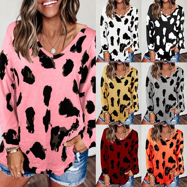 women tshirt sweatshirt pullover 2020 fashion t shirts womens long sleeve blouse v-neck print ladies loose tee clothing 12 colors, White
women tshirt sweatshirt pullover 2020 fashion t shirts womens long sleeve blouse v-neck print ladies loose tee clothing 12 colors, White