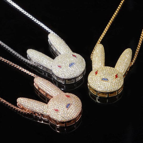 New Fashion Trendy Europe and America Men Women Necklace Gold Plated Full CZ Rabbit Pendant Necklace with Box Chain Nice Gift for Friend
New Fashion Trendy Europe and America Men Women Necklace Gold Plated Full CZ Rabbit Pendant Necklace with Box Chain Nice Gift for Friend
