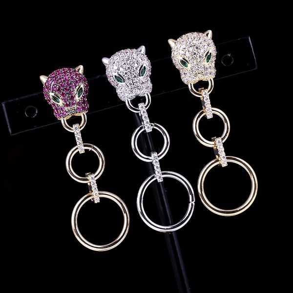 xiumeiyizu luxury zirconia animal design long earrings pave full cz stone fashion leopard head with circle pendant drop earring, Silver
xiumeiyizu luxury zirconia animal design long earrings pave full cz stone fashion leopard head with circle pendant drop earring, Silver