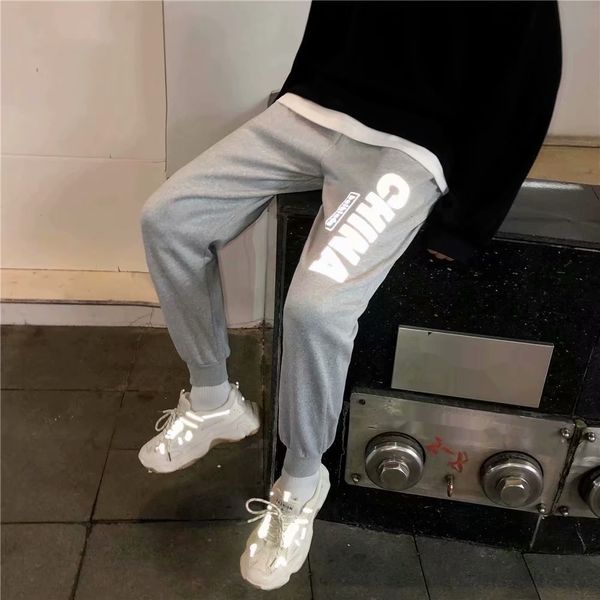 spring new korean style trendy ins reflective printing trousers casual trouserstight casual pants harlan loose leggings sports pants for men, Blue
spring new korean style trendy ins reflective printing trousers casual trouserstight casual pants harlan loose leggings sports pants for men, Blue