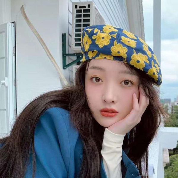 flower embroidered beret cap for women autumn beanies embroidered painter caps flat round beret hats adjusttable hats, Blue;gray
flower embroidered beret cap for women autumn beanies embroidered painter caps flat round beret hats adjusttable hats, Blue;gray