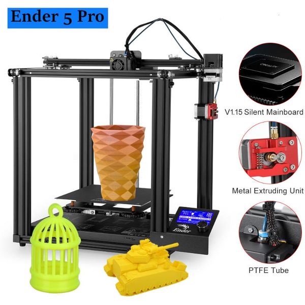 printers creality 3d ender5/ender5 pro printer diy kit 220*220*300mm build volume with upgrade silent motherboard ptfe tubing extruder
printers creality 3d ender5/ender5 pro printer diy kit 220*220*300mm build volume with upgrade silent motherboard ptfe tubing extruder