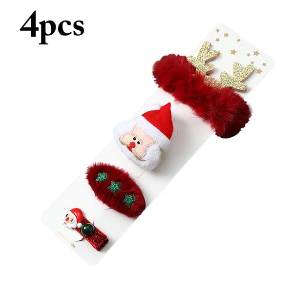 hair accessories 4pcs/set christmas clips creative elk santa claus decor pins clothes brooch for women girls jewelry
hair accessories 4pcs/set christmas clips creative elk santa claus decor pins clothes brooch for women girls jewelry