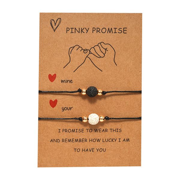 pinky promise friendship paper card bracelet women adjustable natural stone lucky black string bracelets femme fashion jewelry
pinky promise friendship paper card bracelet women adjustable natural stone lucky black string bracelets femme fashion jewelry