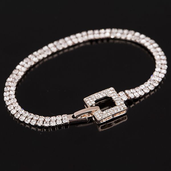 rose gold classic crystal pave link bracelet bangle fashion full rhinestone jewelry for women b040, Black
rose gold classic crystal pave link bracelet bangle fashion full rhinestone jewelry for women b040, Black