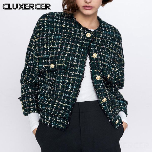 women's jackets spring autumn vintage plaid tweed jacket women long sleeve tassel short coat mujer chaqueta, Black;brown
women's jackets spring autumn vintage plaid tweed jacket women long sleeve tassel short coat mujer chaqueta, Black;brown