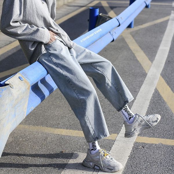 men's casual jeans and jeans straight loose fashion brand ins drop feeling all-match wide leg casual pants trendy ankle-length pants li, Blue
men's casual jeans and jeans straight loose fashion brand ins drop feeling all-match wide leg casual pants trendy ankle-length pants li, Blue