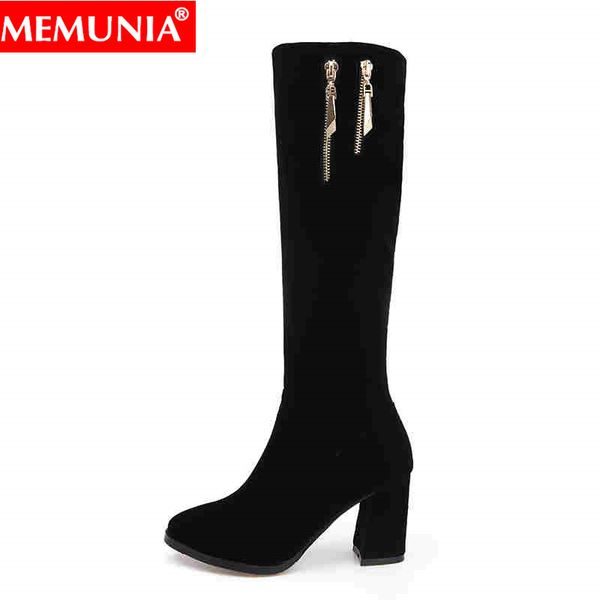 memunia plus size 34-43 new women boots thick high heels knee high boots zipper black solid color fashion ladies
memunia plus size 34-43 new women boots thick high heels knee high boots zipper black solid color fashion ladies
