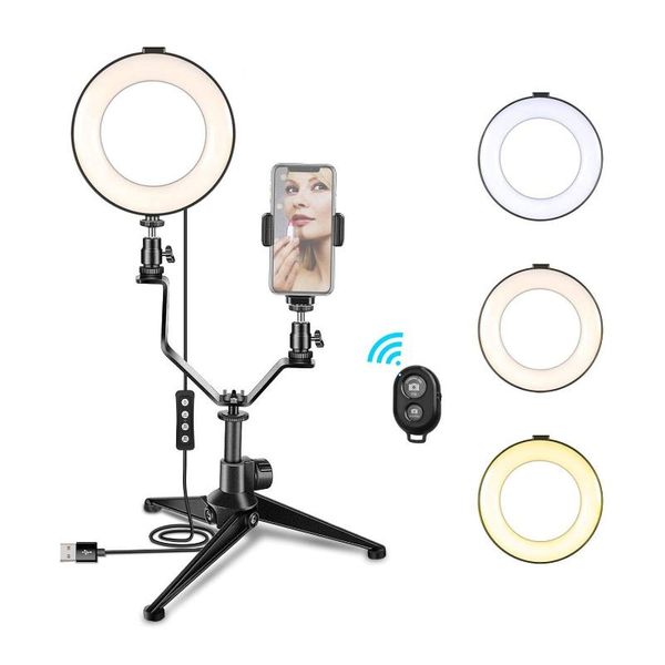 flash heads 6 inch/16cm pography ring lamp selfie video fill light dimmable led with tripod v-shaped bracket phone holder remote control
flash heads 6 inch/16cm pography ring lamp selfie video fill light dimmable led with tripod v-shaped bracket phone holder remote control