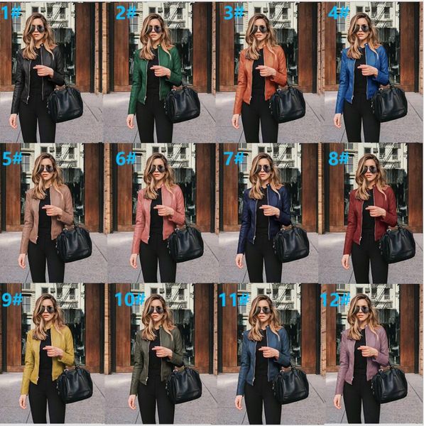 sell womens pu leather fshion jackets spring autumn woman stand collar zipper solid short coats women button short suit faux coat, Black;brown
sell womens pu leather fshion jackets spring autumn woman stand collar zipper solid short coats women button short suit faux coat, Black;brown