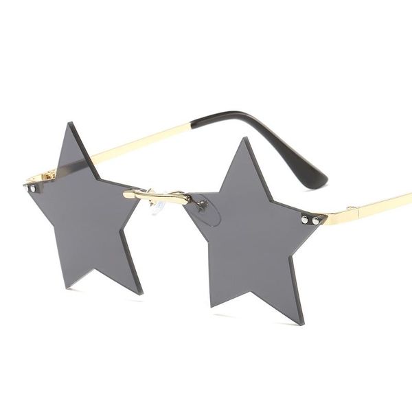 clear lens sunglasses women men metal sunglasses retro small pentagram rimless shades eyeglass alloy glasses uv400, White;black
clear lens sunglasses women men metal sunglasses retro small pentagram rimless shades eyeglass alloy glasses uv400, White;black