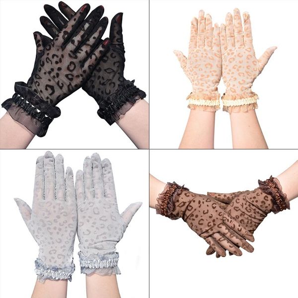 five fingers gloves women mesh leopard short shiny ruffles trim wrist length sunscreen mitten pxpb, Blue;gray
five fingers gloves women mesh leopard short shiny ruffles trim wrist length sunscreen mitten pxpb, Blue;gray