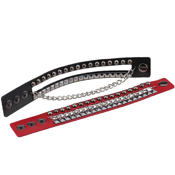 punk multilayers rock spikes rivet chains bracelet gothic wide cuff leather bangle fashion men bracelets jewelry, Black
punk multilayers rock spikes rivet chains bracelet gothic wide cuff leather bangle fashion men bracelets jewelry, Black