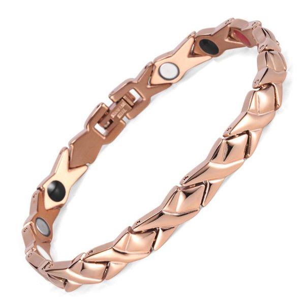 link, chain stainless steel letter shape bangle power energy health bracelet 4 in 1 magnetic germanium healthy for women, Black
link, chain stainless steel letter shape bangle power energy health bracelet 4 in 1 magnetic germanium healthy for women, Black