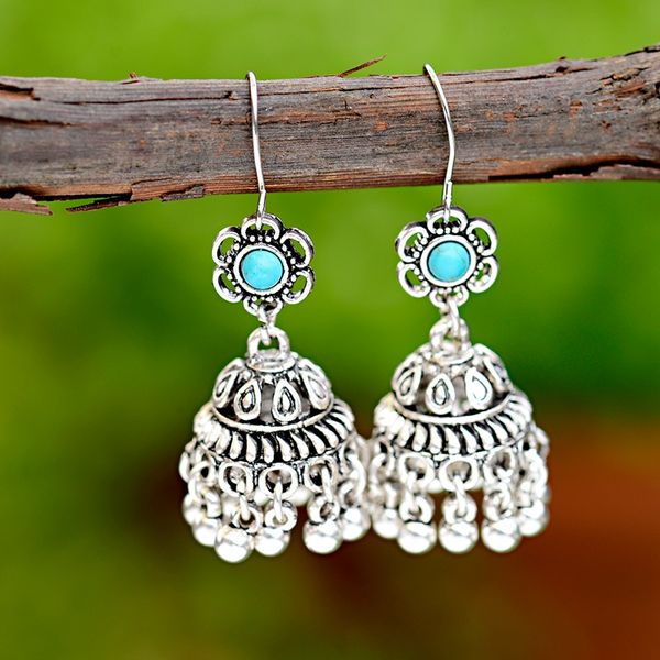 anqi antique ethnic india jhumka jhumki earrings for women boho vintage hollow flower drop earrings with beads gypsy jewelry, Silver
anqi antique ethnic india jhumka jhumki earrings for women boho vintage hollow flower drop earrings with beads gypsy jewelry, Silver