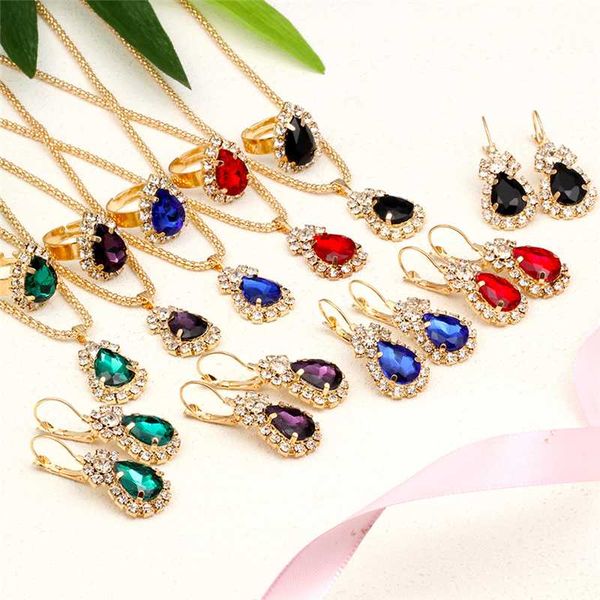 earrings & necklace elegant rhinestone inlaid ring wedding jewelry sets man made rock woman performance props, Silver
earrings & necklace elegant rhinestone inlaid ring wedding jewelry sets man made rock woman performance props, Silver
