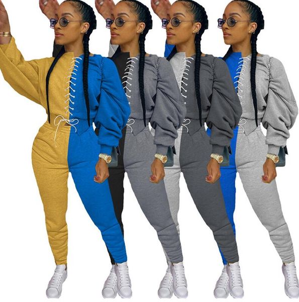 women tracksuit drawstring front hoodie patchwork long sleeve pullover sweatshirts pants leggings two pieces set outfits sportwear d91503, White
women tracksuit drawstring front hoodie patchwork long sleeve pullover sweatshirts pants leggings two pieces set outfits sportwear d91503, White