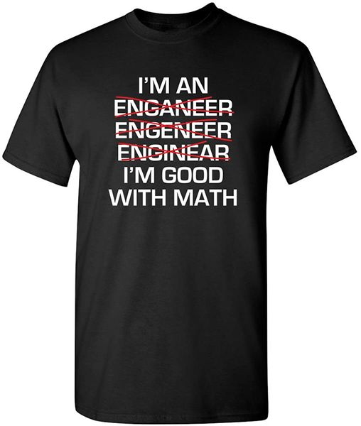 funny t shirt engineer i'm good with math graphic t-shirt novelty design male men clothes cotton fabric
funny t shirt engineer i'm good with math graphic t-shirt novelty design male men clothes cotton fabric